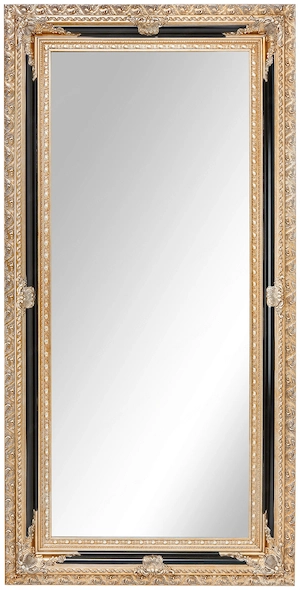 XXL Wandspiegel 100x200 cm Barock antik silber   neuwertig