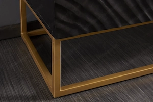 Highboard Scorpion 120cm schwarz Mangoholz 3D-Schnitzerei Bild 8