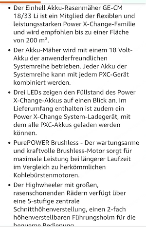 Einhell Akku Rasenmäher inklusive Ladegerät und 2 Akkus Bild 2