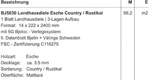Parkett Holz Esche Rustikal 99m2 originalverpackt  Bild 3