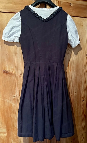 Dirndl ohne Schürze, mit Bluse, schwarz, Größe 36 Bild 2