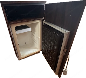 Minibar, Frigobar, Vintage, braun, auf Rollen Bild 2