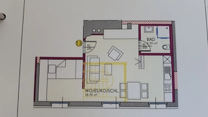 Ein-Zimmer-Wohnung teilmöbliert Bild 2