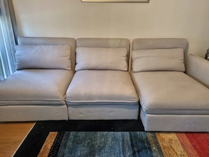 Wohnzimmer  Couch beige Bild 2