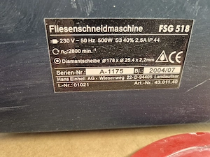 Fliesenschneidemaschine Bild 3