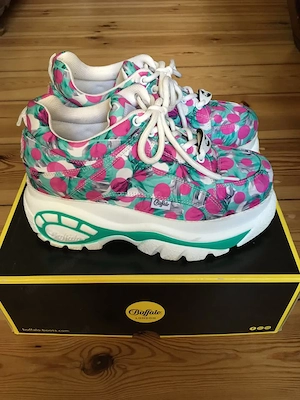 Buffalo Plateau - Classic, mint, fuchsia - Größe 39 - wie neu Bild 2