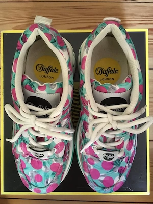 Buffalo Plateau - Classic, mint, fuchsia - Größe 39 - wie neu Bild 5