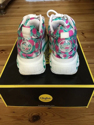 Buffalo Plateau - Classic, mint, fuchsia - Größe 39 - wie neu Bild 3