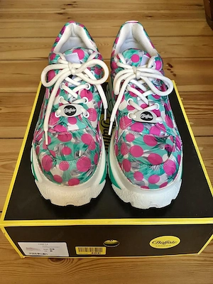 Buffalo Plateau - Classic, mint, fuchsia - Größe 39 - wie neu