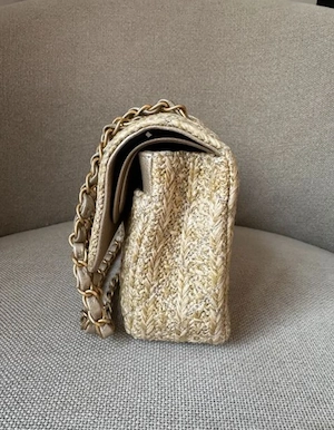 Chanel Timeless Classic flap raffia Bild 4