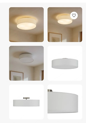 Deckenlampe cremeweiß neu Bild 2