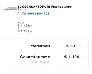 Ecksofa 400  VB Bild 5