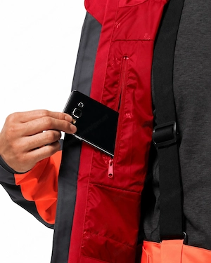 Jack Wolfskin Skijacke Herren rot grau orange Bild 5