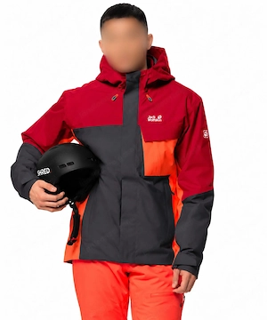 Jack Wolfskin Skijacke Herren rot grau orange Bild 2