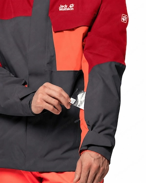 Jack Wolfskin Skijacke Herren rot grau orange Bild 4