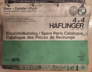 Puch Haflinger Ersatzteilkatalog 