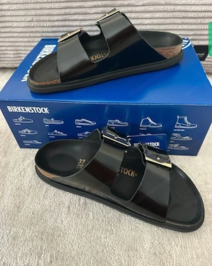 Birkenstock Arizona Droplat Buckle High- shine black Bild 2