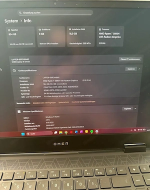 HP Omen Gaming Laptop 15,6 Zoll QHD, Ryzen 7 & RTX 3070 Bild 4