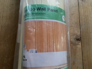 3 Stück Bambus-Wandpaneele zu 1,2 x 2,4 m naturfarben, auf Gewebenetz, neu, noch in Verpackung Bild 3