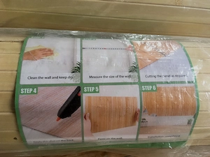 3 Stück Bambus-Wandpaneele zu 1,2 x 2,4 m naturfarben, auf Gewebenetz, neu, noch in Verpackung Bild 2