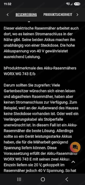 Akku Rasenmäher Bild 4