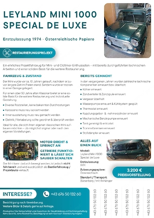 Leyland Mini 1000 Special de Luxe Bild 3