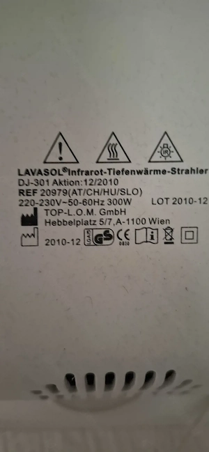 Lavasol Infrarot Lampe  Bild 3