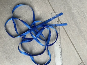 Stoffband Satinband dunkelblau 1 cm breit, 2,1 m lang zum Basteln, Schenken oder DIY-Projekte