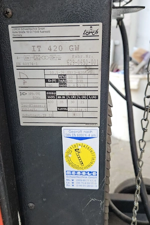 Lorch WIG   TIG Schweißgerät AC   DC 420A, 8m Brenner Bild 3