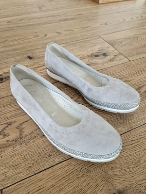 Ballerinas hellgrau, Marke Gabor, Größe 37,5