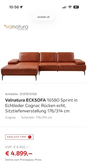 Echtleder Eckcouch Bild 2
