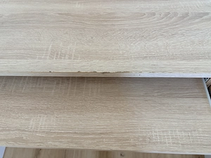 Praktischer Schreibtisch   Computertisch in Eiche-Optik mit viel Stauraum Bild 3