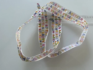 Buntes "Happy Birthday" Geschenkband 4 cm breit 1 m lang Bild 3