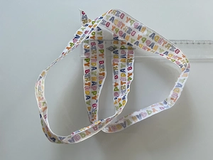 Buntes "Happy Birthday" Geschenkband 4 cm breit 1 m lang Bild 2