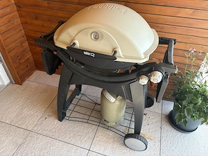Weber Q300 Gasgrill inkl. Plancha, Warmhalterost & Rollwagen Bild 4