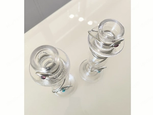 2 Design Kerzenständer + Parmesanstreuer aus Glas  Bild 4