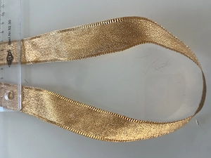 Goldenes Geschenkband Dekoband Lurexband 2,5 cm breit   50 cm lang Bild 4