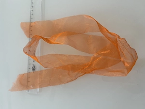 Organzaband Orange Transparent Dekoband 4 cm breit   90 cm lang Bild 2