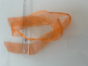 Organzaband Orange Transparent Dekoband 4 cm breit   90 cm lang Bild 3