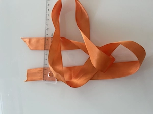 Satinband Orange Glänzend Dekoband 2,5 cm breit   95 cm lang Bild 3