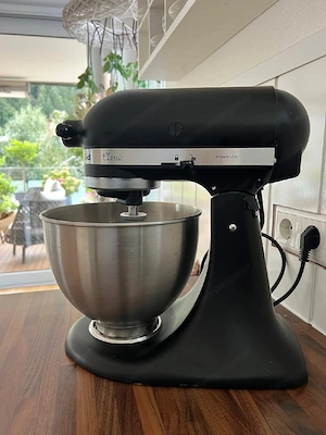 KitchenAid Classic Küchenmaschine 5K45SSEBM Matt Schwarz   Top-Zustand! Bild 5