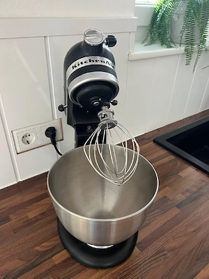 KitchenAid Classic Küchenmaschine 5K45SSEBM Matt Schwarz   Top-Zustand! Bild 2