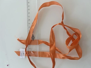 Satinband Orange Schmal Glänzend Dekoband Geschenkband 1,4 cm breit Bild 2