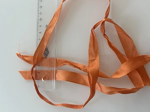 Satinband Orange Schmal Glänzend Dekoband Geschenkband 1,4 cm breit Bild 4
