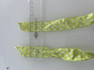 Dekoband Hellgrün Weiß Gepunktet Geschenkband ca. 2,5 cm breit 70 cm lang Bild 5