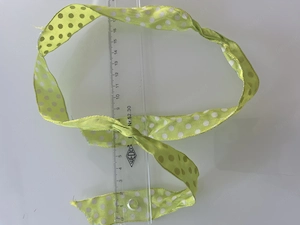 Dekoband Hellgrün Weiß Gepunktet Geschenkband ca. 2,5 cm breit 70 cm lang Bild 3