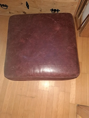 Couch braun mit Hocker Bild 5