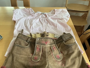 Damen Lederhose Größe 44 mit Bluse 