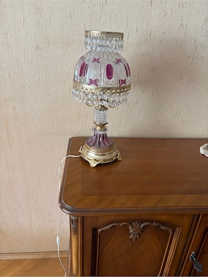 Vintage Kristalllampe Bild 2