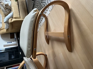 Ikea Ledersessel mit Hocker Bild 3